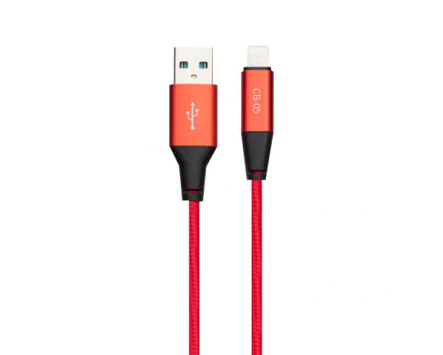 Кабель USB Celebrat CB-05 Lightning Колір Червоний