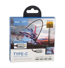 Перехідник Hoco UA13 Type-c HDMI 1,8m Колір Сiрий