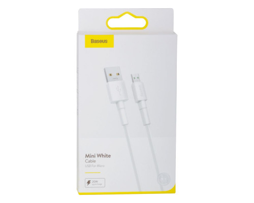 Кабель USB Baseus USB to Micro 4A 2m CAMSW-E Колір Бiлий, 02 6953156297975