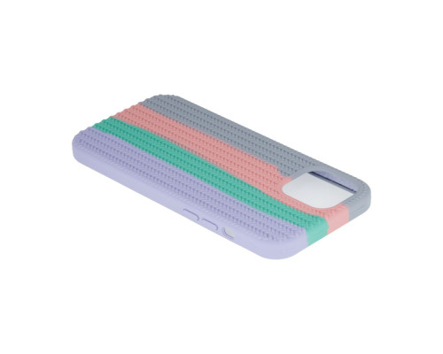 Чохол Silicone Knitted для iPhone 12 Pro Max Copy Колір 28, Stripes