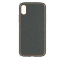 Чохол Leather Gold with Frame without Logo для iPhone X/Xs Колір 11, Navy Green 2020000264965