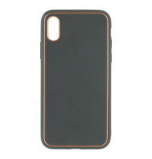 Чохол Leather Gold with Frame without Logo для iPhone X/Xs Колір Navy Green 2020000264965