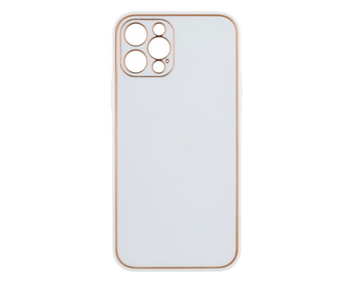 Чохол Leather Gold with Frame without Logo для iPhone 12 Pro Колір 3, Pink