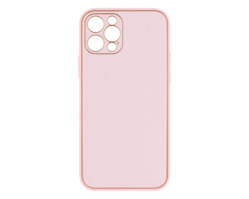 Чохол Leather Gold with Frame without Logo для iPhone 12 Pro Колір 3, Pink