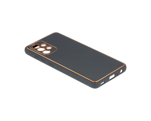 Чохол Leather Gold with Frame without Logo для Samsung A52 4G Колір 2, Black