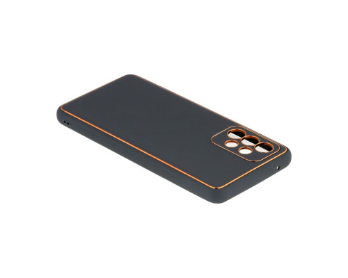 Чохол Leather Gold with Frame without Logo для Samsung A52 4G Колір 2, Black