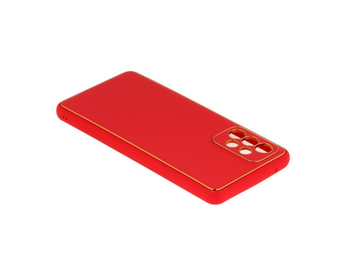 Чохол Leather Gold with Frame without Logo для Samsung A72 4G Колір 9, Purple