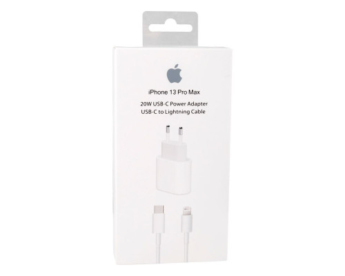 Мережевий Зарядний Пристрій Apple PD 20W iPhone 13 Pro Max 1:1 Колір Белый