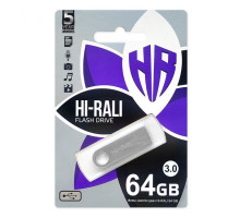 USB флеш-накопичувач 3.0 Hi-Rali Shuttle 64gb Колір Сталевий