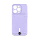 Чохол TPU Colorfull Pocket Card для iPhone 13 Pro Колір 39.Elegant purple