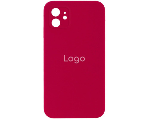 Чохол Silicone Case Square Full Camera для iPhone 11 Колір 37.Rose red 2020000281887