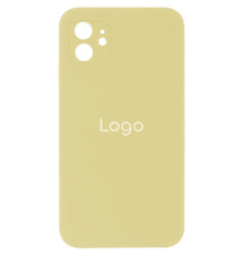 Чохол Silicone Case Full Size with Frame для iPhone 12 Колір 60.Crem yellow 2020000350262