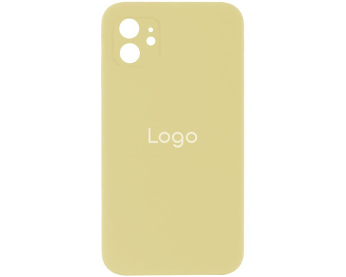 Чохол Silicone Case Full Size with Frame для iPhone 12 Колір 60.Crem yellow 2020000350262