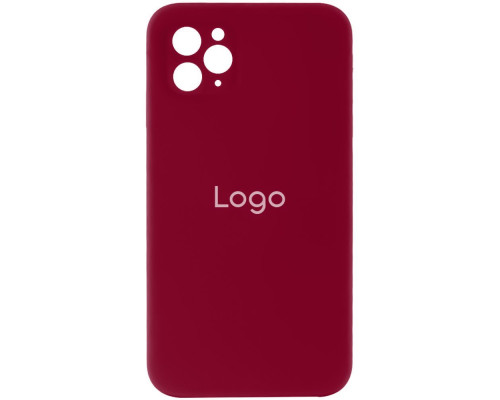 Чохол Silicone Case Full Size with Frame для iPhone 11 Pro Max Колір 56, Wine red 2020000222323