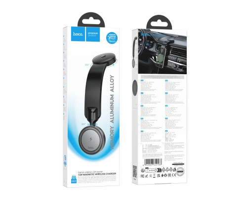 Автотримач Hoco HW29 Magnetic Ring Wireless 15W Колір Чорно-Сiрий 6942007642163 ma36306_3607269