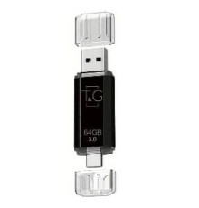 USB Flash Drive 3.0 T&G 64gb USB/Type C 009 Колір Чорний 4719303953673