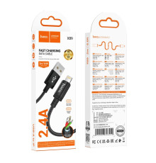 Кабель USB Hoco X89 Lightning 2.4A 2m Колір Чорний 6942007646451 ma36893_3609479