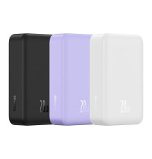 Універсальна Мобільна Батарея Power Bank Baseus Magnetic Mini Wireless Fast Charge 20W 20000 mAh (PPCX1500xx) Колір Бiлий, 02 6932172628796