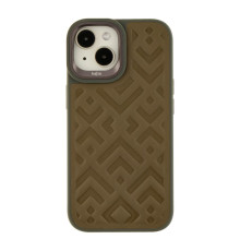 Чохол Kajsa Briquette Collection Rhombus для iPhone 15 Колір Olive 4894505170230