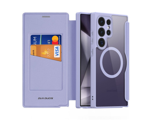 Чохол-книжка Dux Ducis Skin X Pro with MagSafe для Samsung S24 Ultra 5G (S928) Колір Purple 6934913021705