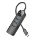 Хаб USB Borofone DH5 4-in-1 (Type-C to USB3.0*4)(L=0.2M) Колір Чорний 6941991104244 ma35194_3345269