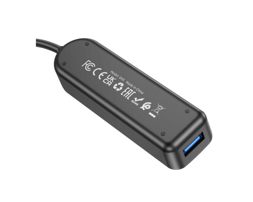 Хаб USB Borofone DH5 4-in-1 (Type-C to USB3.0*4)(L=0.2M) Колір Чорний 6941991104244 ma35194_3345269