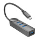 Хаб USB Borofone DH5 4-in-1 (Type-C to USB3.0*4)(L=0.2M) Колір Чорний 6941991104244 ma35194_3345269
