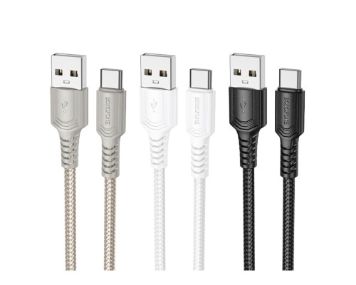 Кабель USB Borofone BX116 Type-C 3A Колір Бiлий 6941991119811 ma37163_3610591
