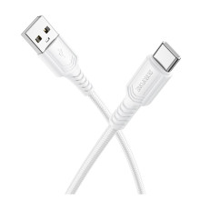 Кабель USB Borofone BX116 Type-C 3A Колір Бiлий 6941991119811 ma37163_3610591