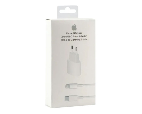 Мережевий Зарядний Пристрій Apple PD 20W iPhone 14 Pro Max 1:1 Колір Бiлий 2020000463764 ma37692_3663832