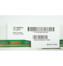 Матриця 15.6 LP156WH4-TLN1 (1366*768, 40pin LED, NORMAL, глянцева, роз'єм ліворуч знизу) для ноутбука (renew) NBB-33269
