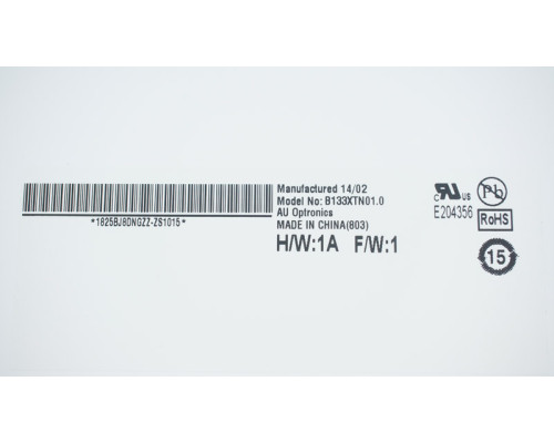 Матриця 13.3 B133XTN01.0 (1366*768, 40pin, LED, SLIM (горизонтальні планки), глянець, роз'єм праворуч знизу) для ноутбука (renew) NBB-66551