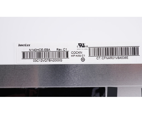 Матриця 14.0 N140HCE-EBA Rev. C1 (1920*1080, 30pin(eDP, 250cd/m2 (!!!), IPS), LED, SLIM (вертикальні вушки), матова, роз'єм праворуч знизу) для ноутбука (renew) NBB-79142