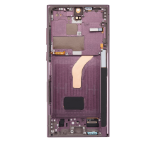 Дисплей Samsung S908 Galaxy S22 Ultra з сенсором та рамкою burgundy (OLED) (Big size) PLS-00-00127165