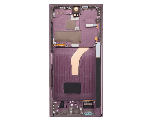 Дисплей Samsung S908 Galaxy S22 Ultra з сенсором та рамкою burgundy (OLED) (Big size) PLS-00-00127165