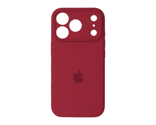 Чохол Silicone Case Full Camera Protective iPhone 17 Pro rose red PLS-00-00156012