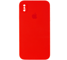 Чохол Silicone Case Квадратні Борти Full Camera iPhone XS Max red PLS-00-00104027