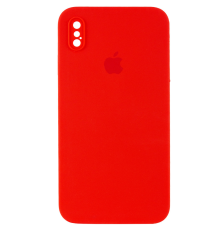 Чохол Silicone Case Квадратні Борти Full Camera iPhone XS Max red PLS-00-00104027