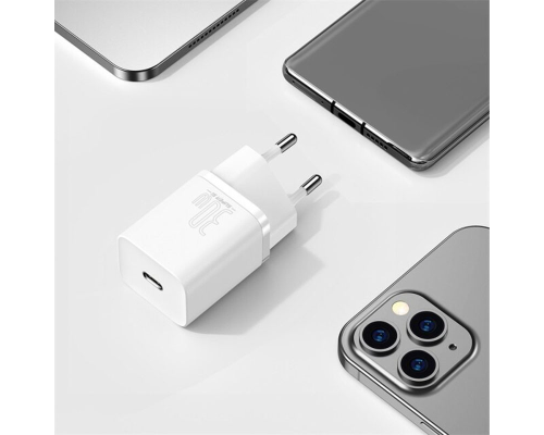 Зарядний пристрій Baseus Super Si 30W 3A 1USB-C white PLS-00-00088817