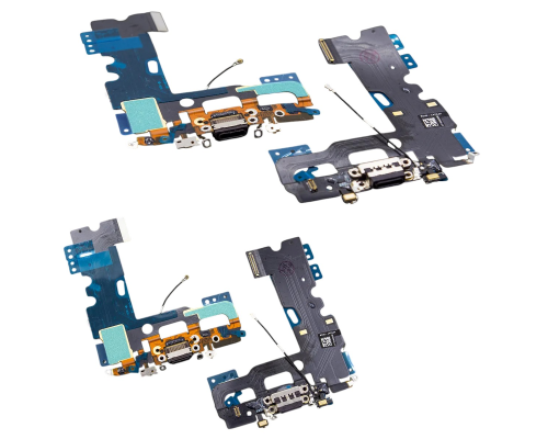 Шлейф iPhone 7 з роз'ємом зарядки black (Original China) PLS-00-00020824