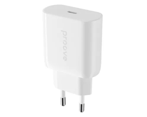 Зарядний пристрій Proove Rapid 20W 3A USB-C white PLS-00-00138611
