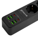 Мережевий фільтр Proove Power Socket P-03 (3 розетки+4 USB+2 Type-C) 2м black PLS-00-00112615