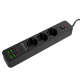 Мережевий фільтр Proove Power Socket P-03 (3 розетки+4 USB+2 Type-C) 2м black PLS-00-00112615