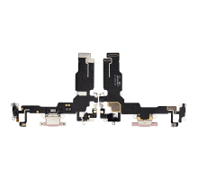 Шлейф iPhone 15 з роз'ємом зарядки pink (Original Used) PLS-00-00112822