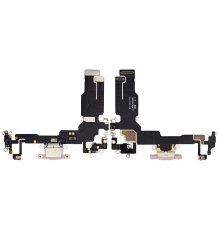 Шлейф iPhone 15 з роз'ємом зарядки pink (Original Used) PLS-00-00112822