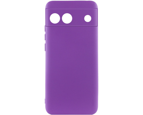 Чохол Silicone Cover Full Camera Google Pixel 6a purple PLS-00-00118047
