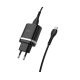 Зарядний пристрій Hoco C12Q 18W 3A 1USB-A з кабелем Micro USB black PLS-00-00115674