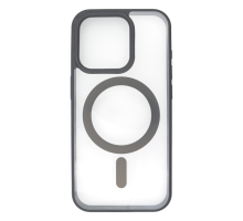Чохол TPU+PC Сolor сase with MagSafe iPhone 15 Pro black PLS-00-00135416