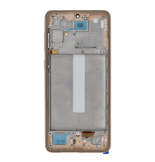 Дисплей Samsung A336 Galaxy A33 5G (2022) з сенсором та рамкою gold (OLED) (Small size) PLS-00-00141433