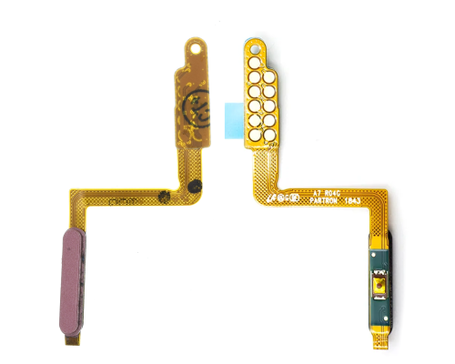 Шлейф Samsung A750F Galaxy A7 (2018) з кнопкою ввімкнення та сканером відбитків пальців pink PLS-00-00117375